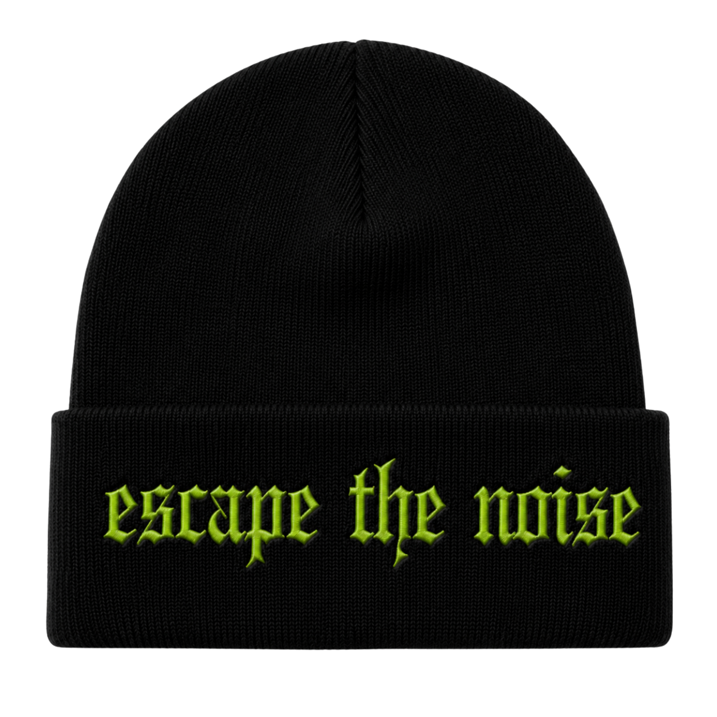 ESCAPE THE NOISE BEANIE - BLACK / GREEN