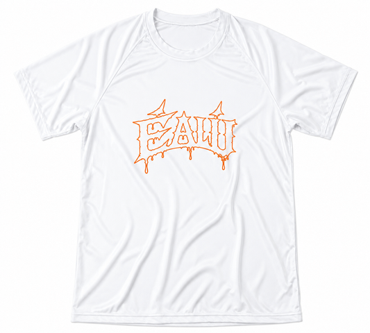 ÉALÚ RASH GUARD - WHITE / ORANGE